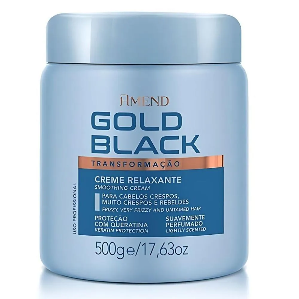 CREME RELAXANTE AMôNIA AMEND GOLD BLACK 500G