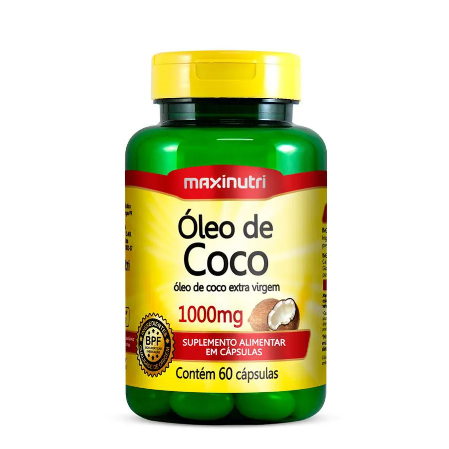 SUPLEMENTO ALIMENTAR ÓLEO DE COCO 1000MG 60 CáPSULAS - MAXINUTRI