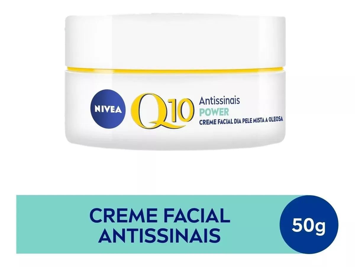 CREME NIVEA FACIAL ANTISSINAIS Q10 POWER FPS30 50G  PELE MISTA A OLEOSA.