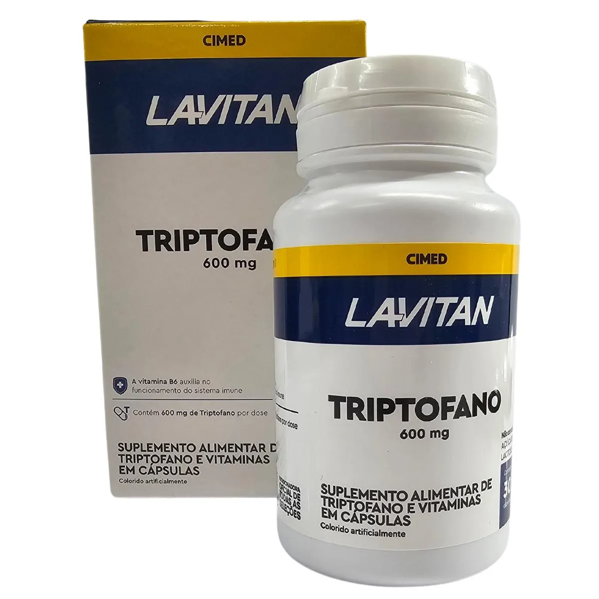 SUPLEMENTO ALIMENTAR TRIPTOFANO 600MG LAVITAN CIMED 30 CáPSULAS
