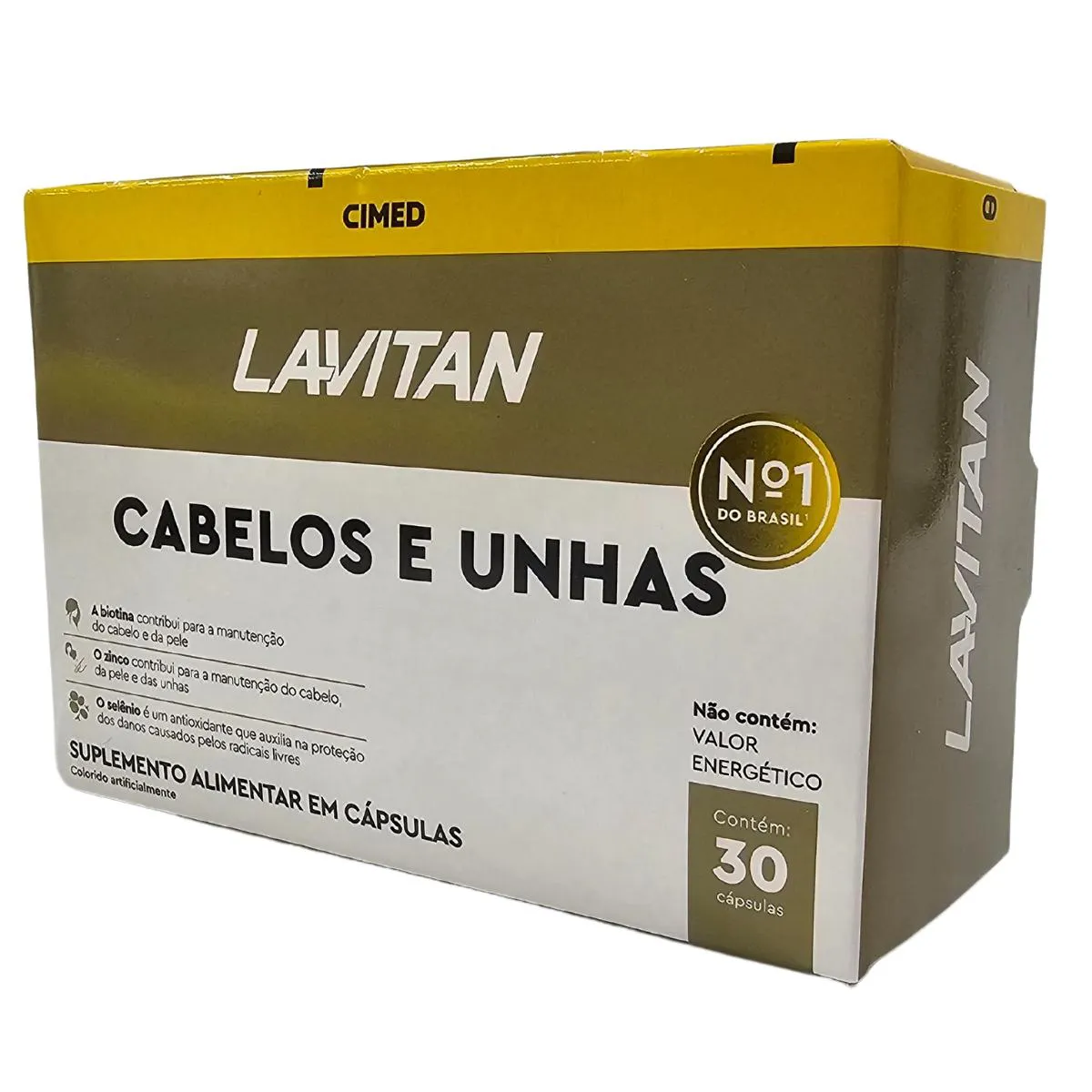 SUPLEMENTO ALIMENTAR CABELOS E UNHAS LAVITAN CIMED 30 CáPSULAS