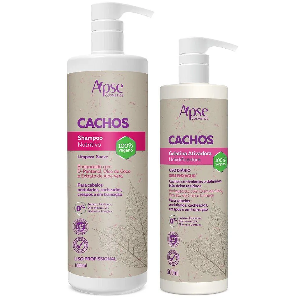APSE CACHOS SHAMPOO 1 L E GELATINA 500G