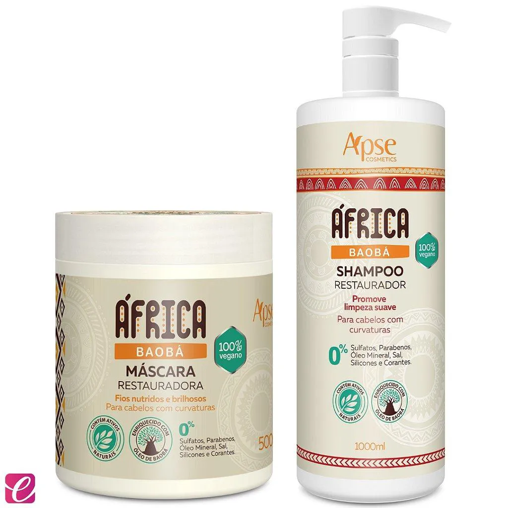 APSE ÁFRICA BAOBá SHAMPOO 1 L E MáSCARA 500 GR