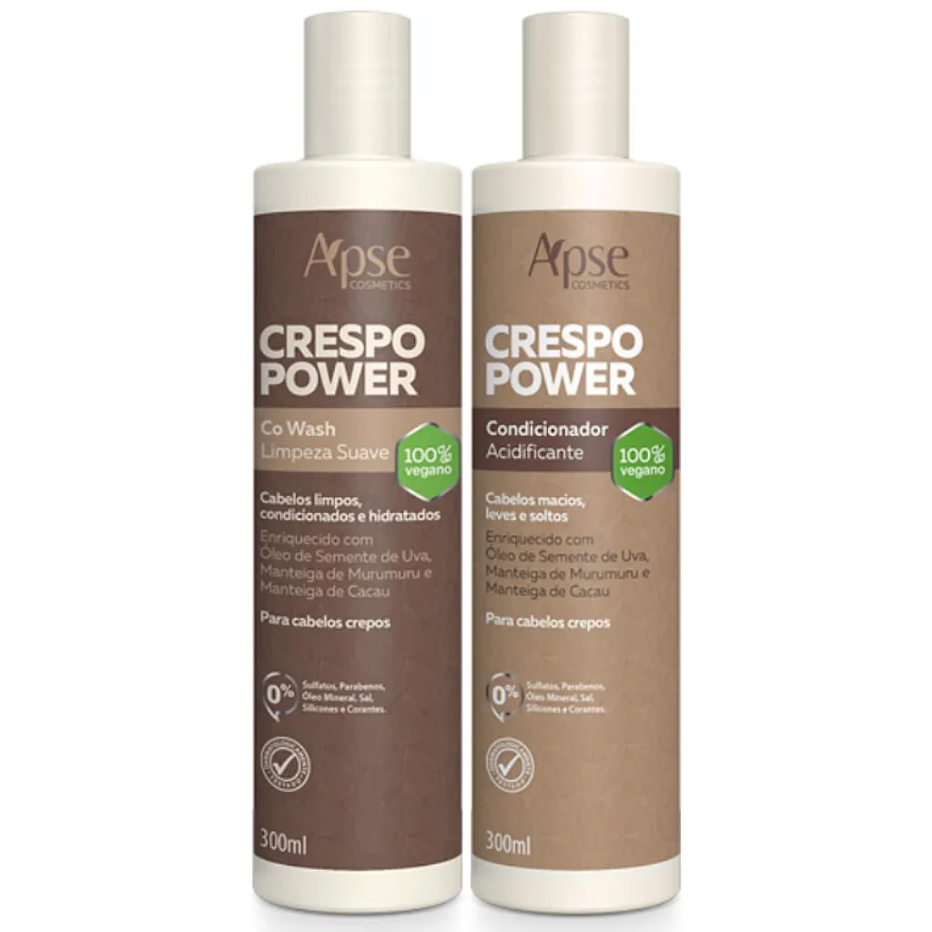 KIT SHAMPOO E CONDICIONADOR NUTRITIVO CRESPO POWER APSE