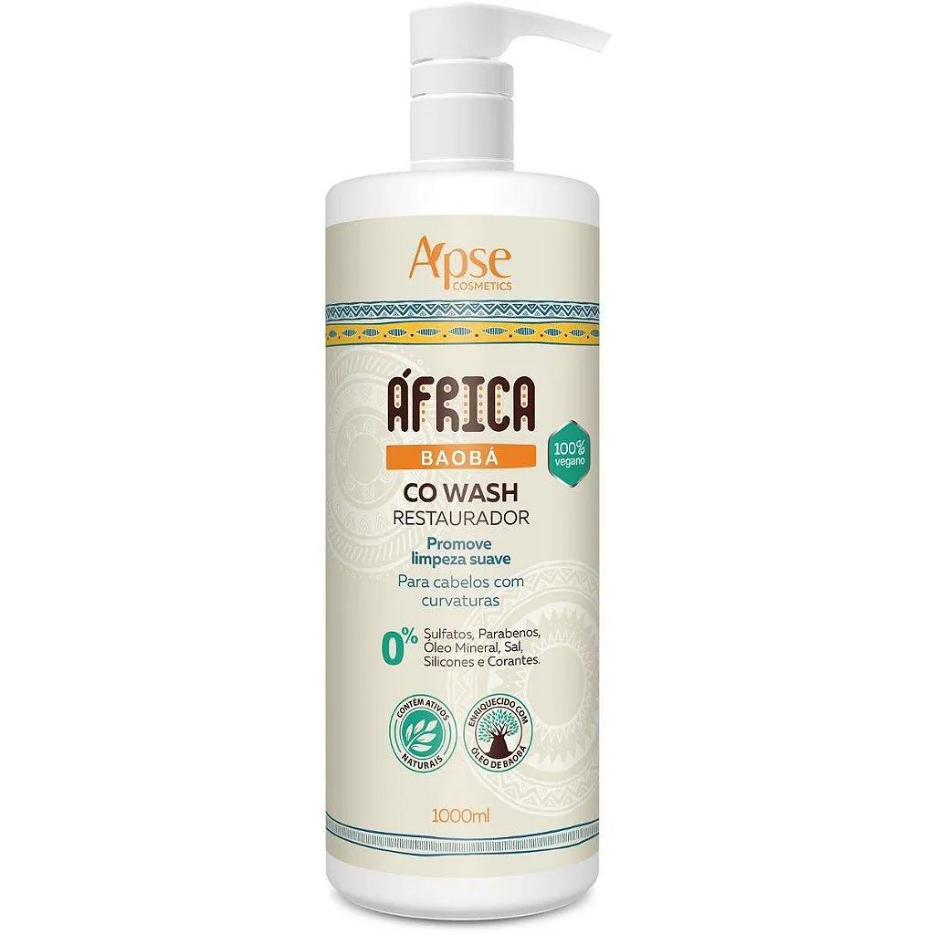 CO WASH RESTAURADOR LIMPEZA SUAVE ÁFRICA BAOBA APSE 1000ML