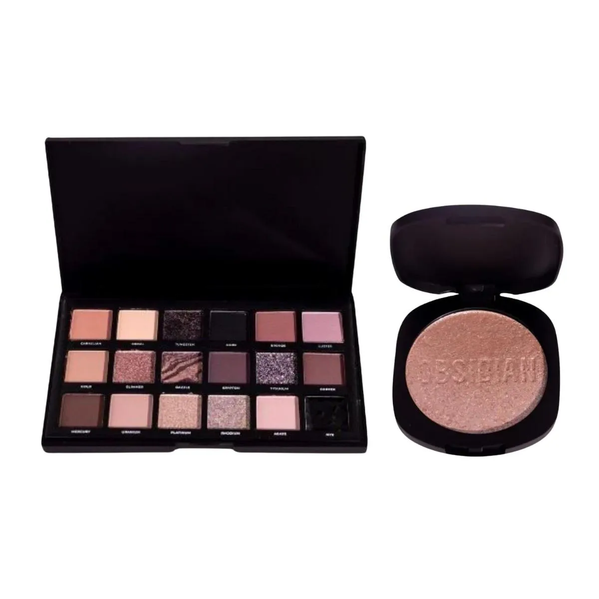 KIT RUBY ROSE OBSIDIAN PALETA PRECIOUS+ILUMINADOR PEARL