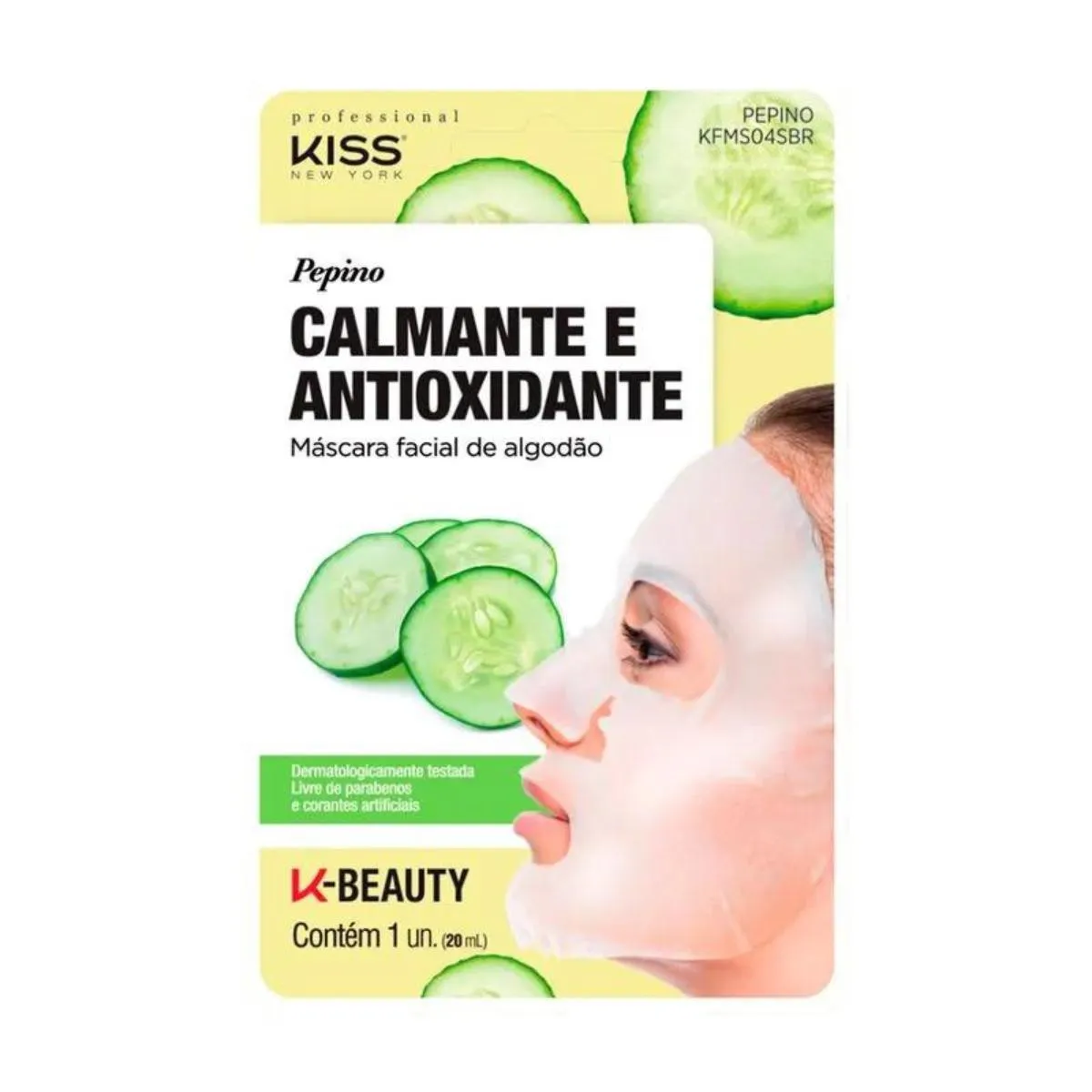 KISS NY MáSCARA FACIAL DE PEPINO KFMS04SBR