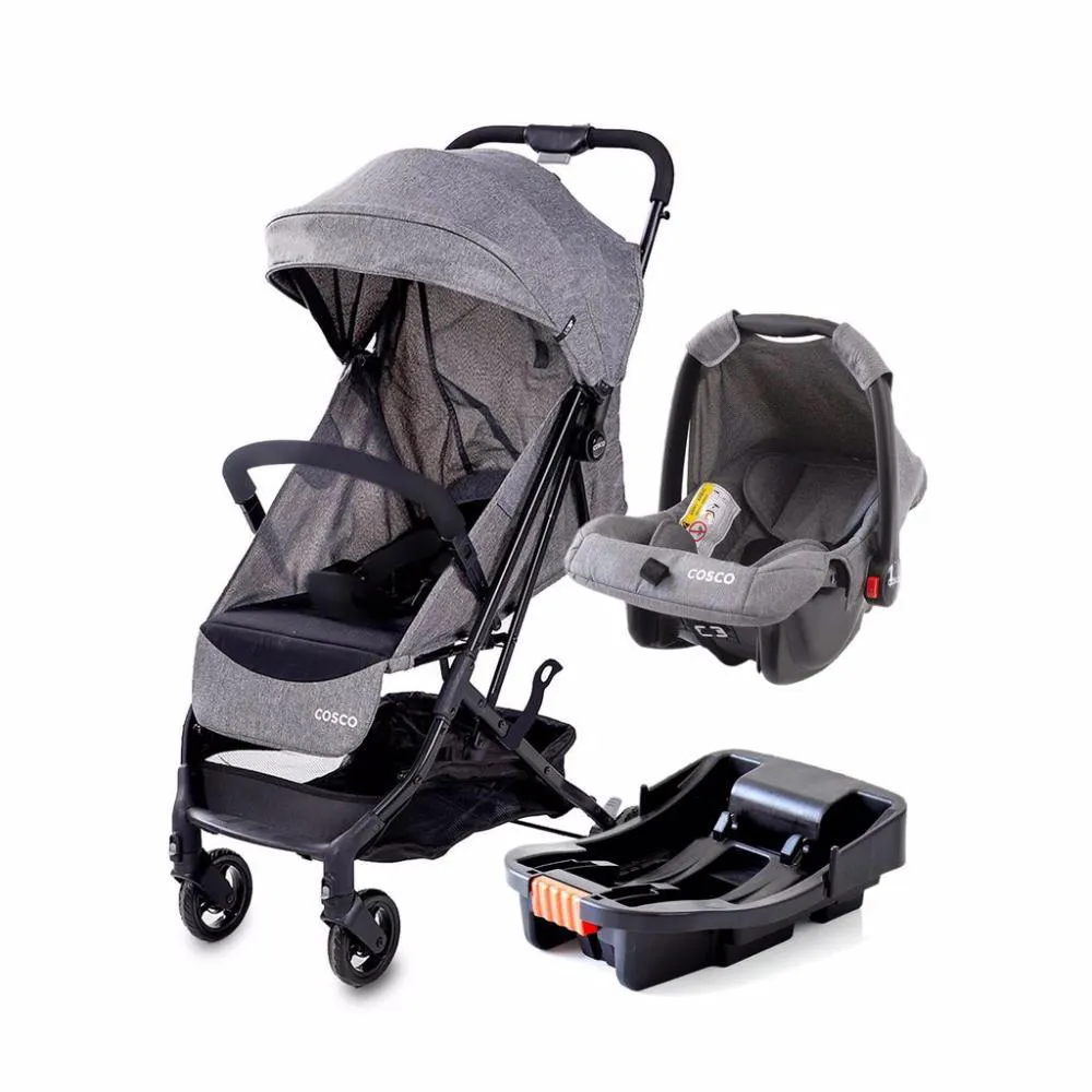 TRAVEL SYSTEM MINNY 3.0 TRIO COSCO CINZA MESCLA