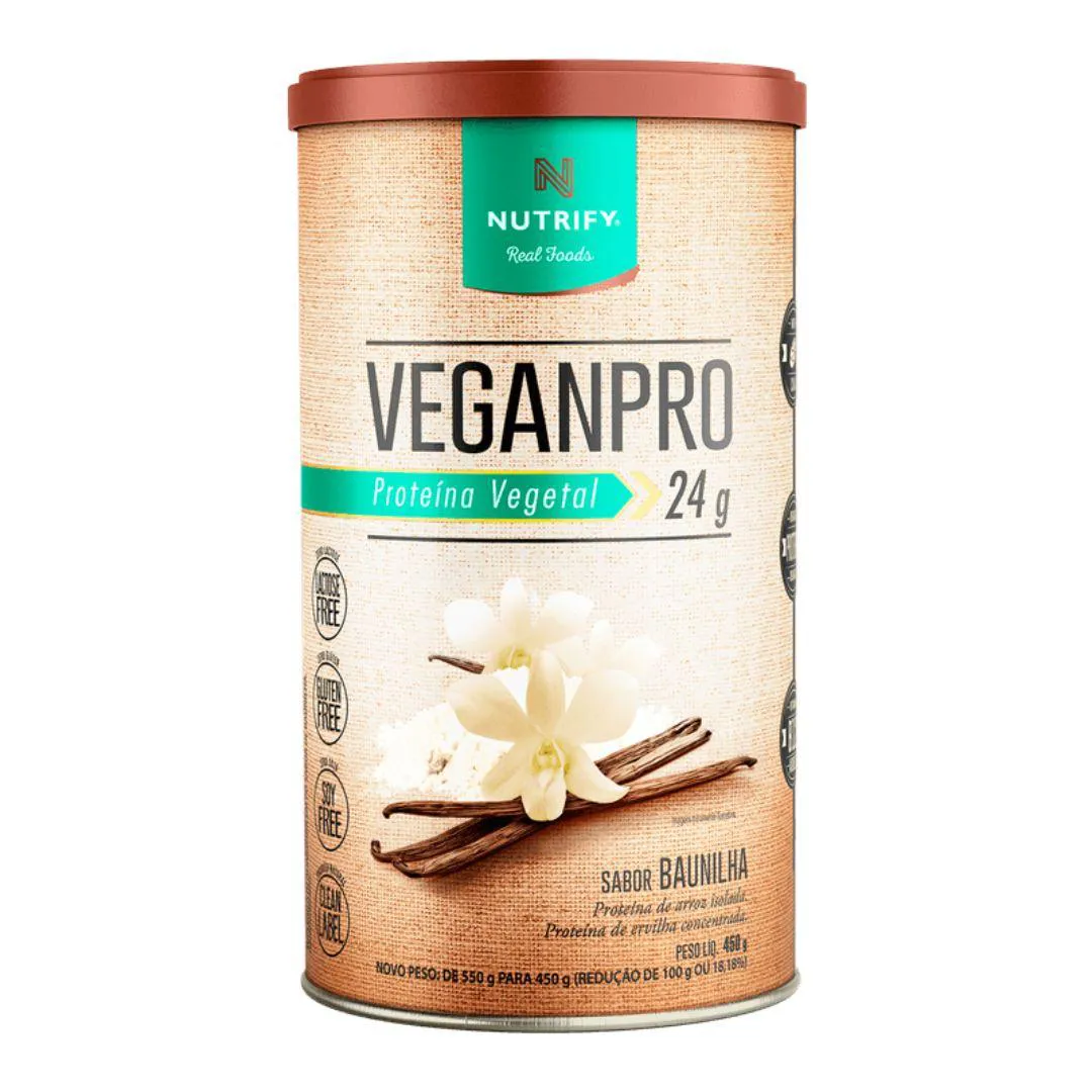 VEGANPRO BAUNILHA LATA 450G - NUTRIFY