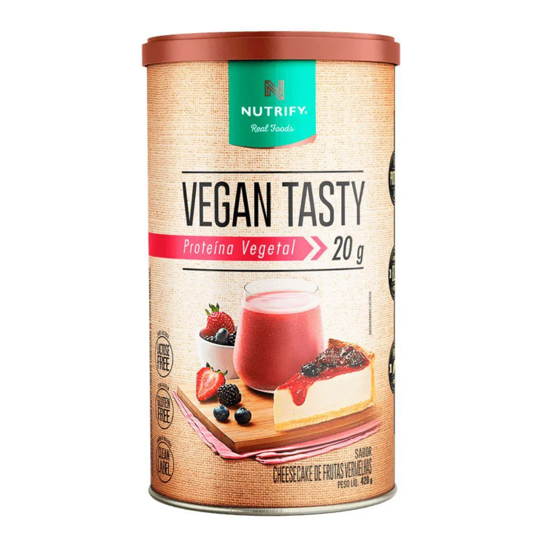 VEGAN TASTY CHEESECAKE DE FRUTAS VERMELHAS LATA 420G - NUTRIFY