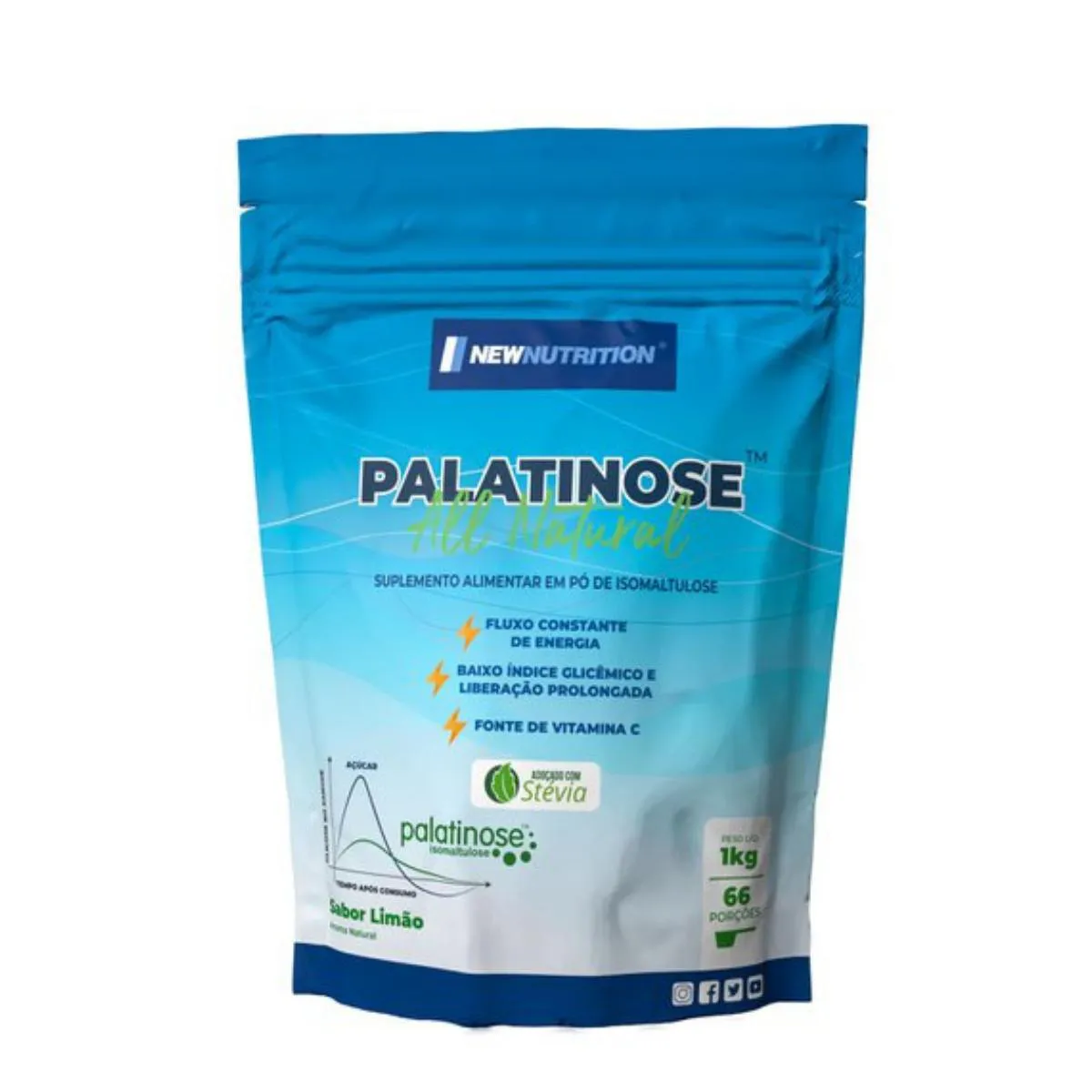 PALATINOSE ALL NATURAL LIMãO NEW NUTRITION 1KG