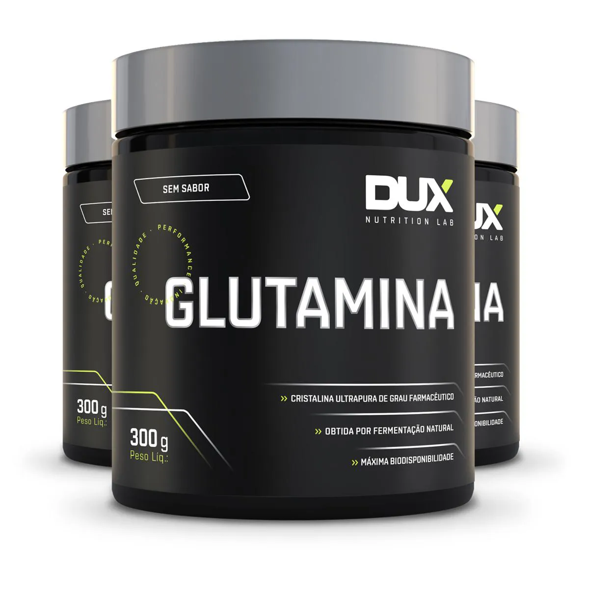 KIT 3 GLUTAMINA DUX SEM SABOR 300G