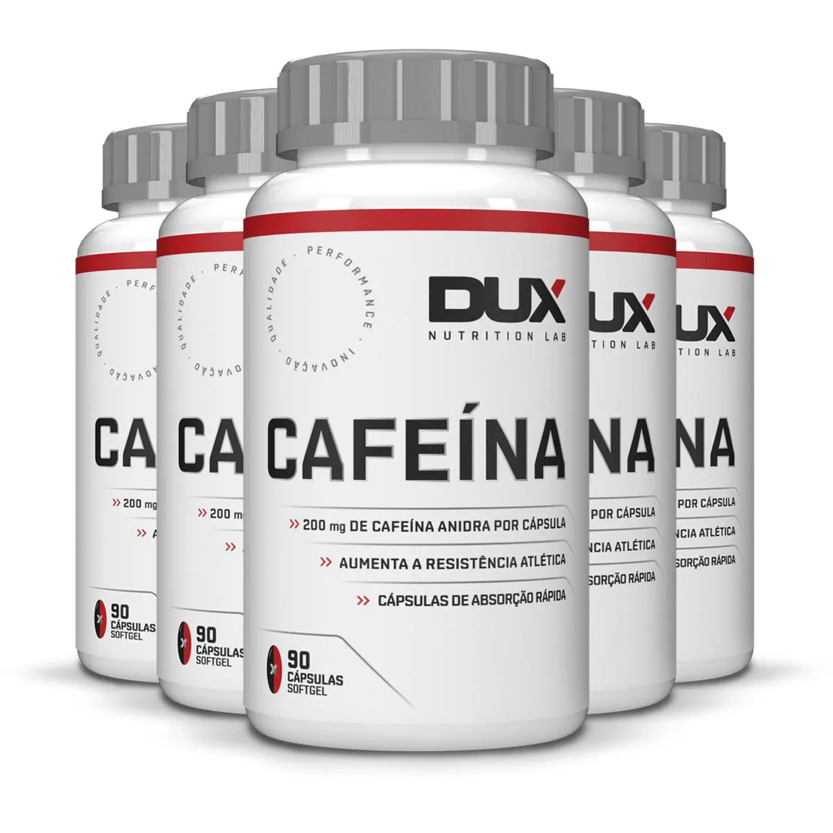 KIT 5 CAFEíNA DUX SEM SABOR 90 CáPSULAS