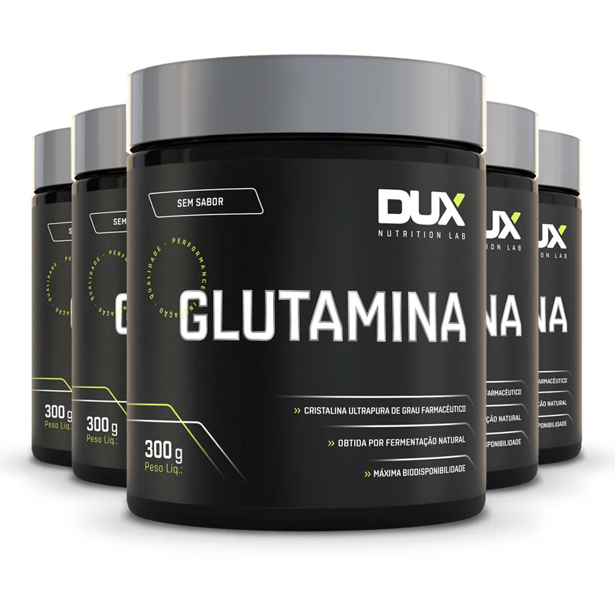 KIT 5 GLUTAMINA DUX SEM SABOR 300G