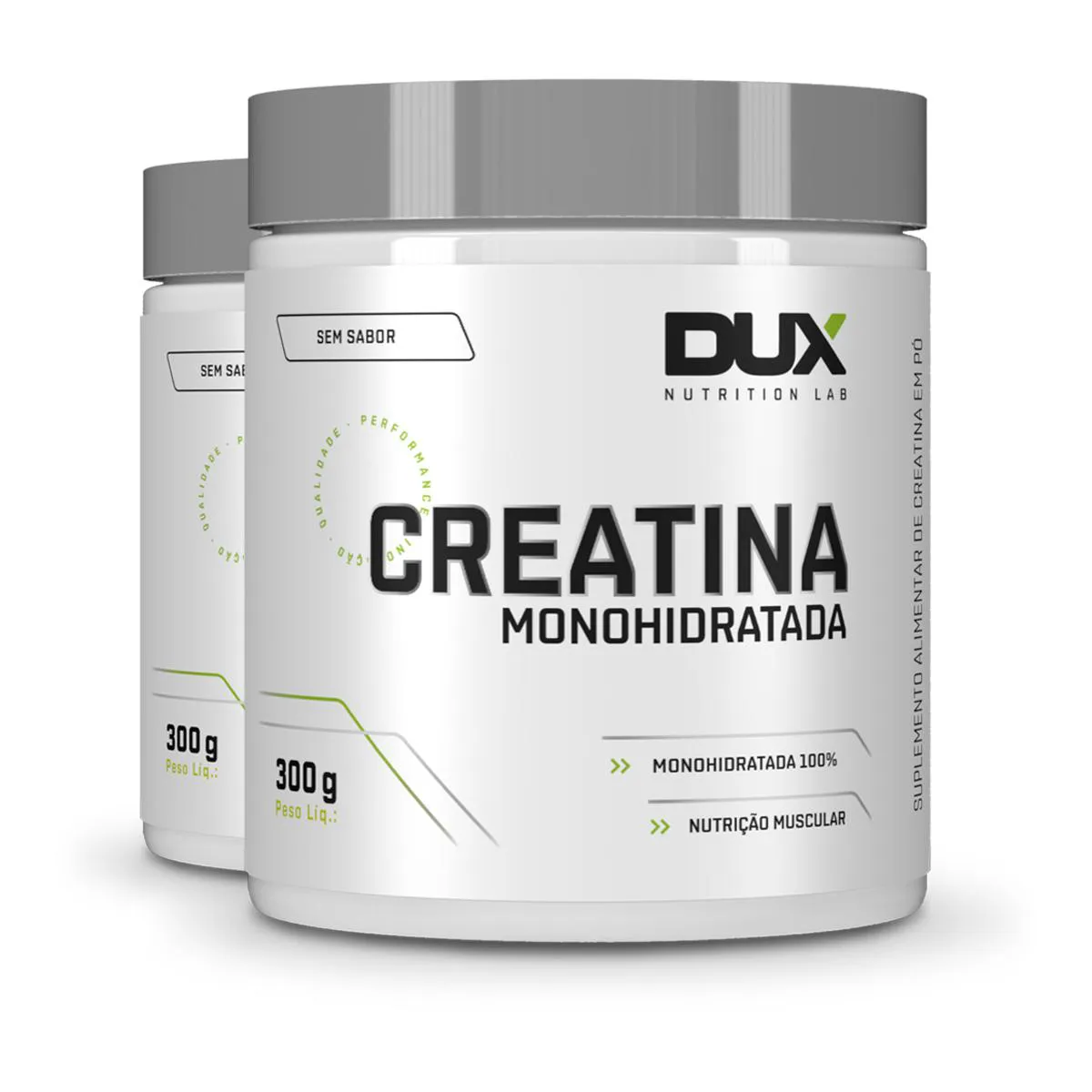 KIT 2 CREATINA MONOHIDRATADA DUX SEM SABOR 300G