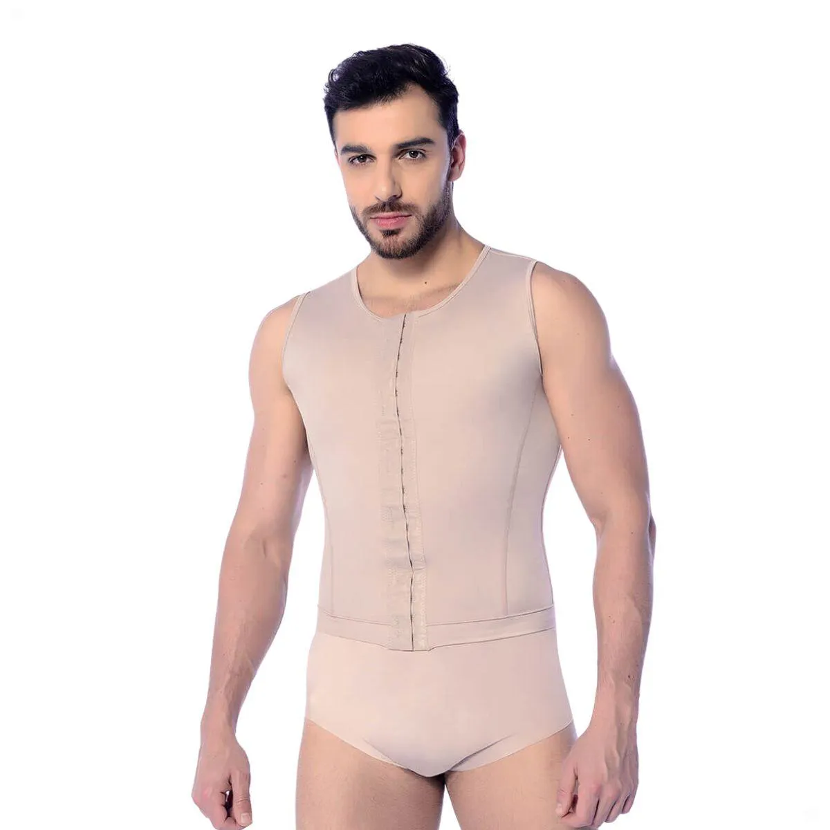 COLETE MASCULINO COM ABERTURA FRONTAL GINECOMASTIA MALHA G