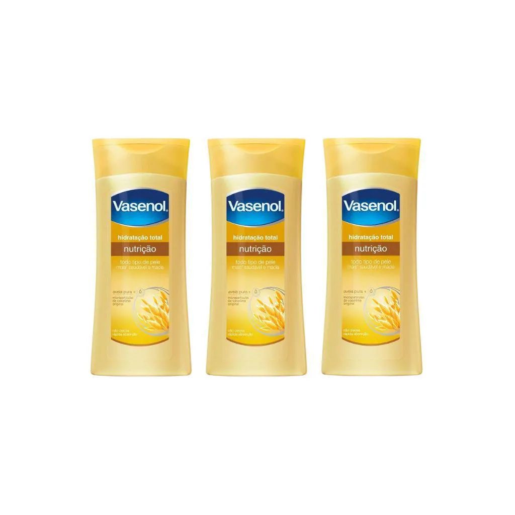 HIDRATANTE CORPORAL VASENOL NUTRIçAO 200ML - KIT C/ 3UN