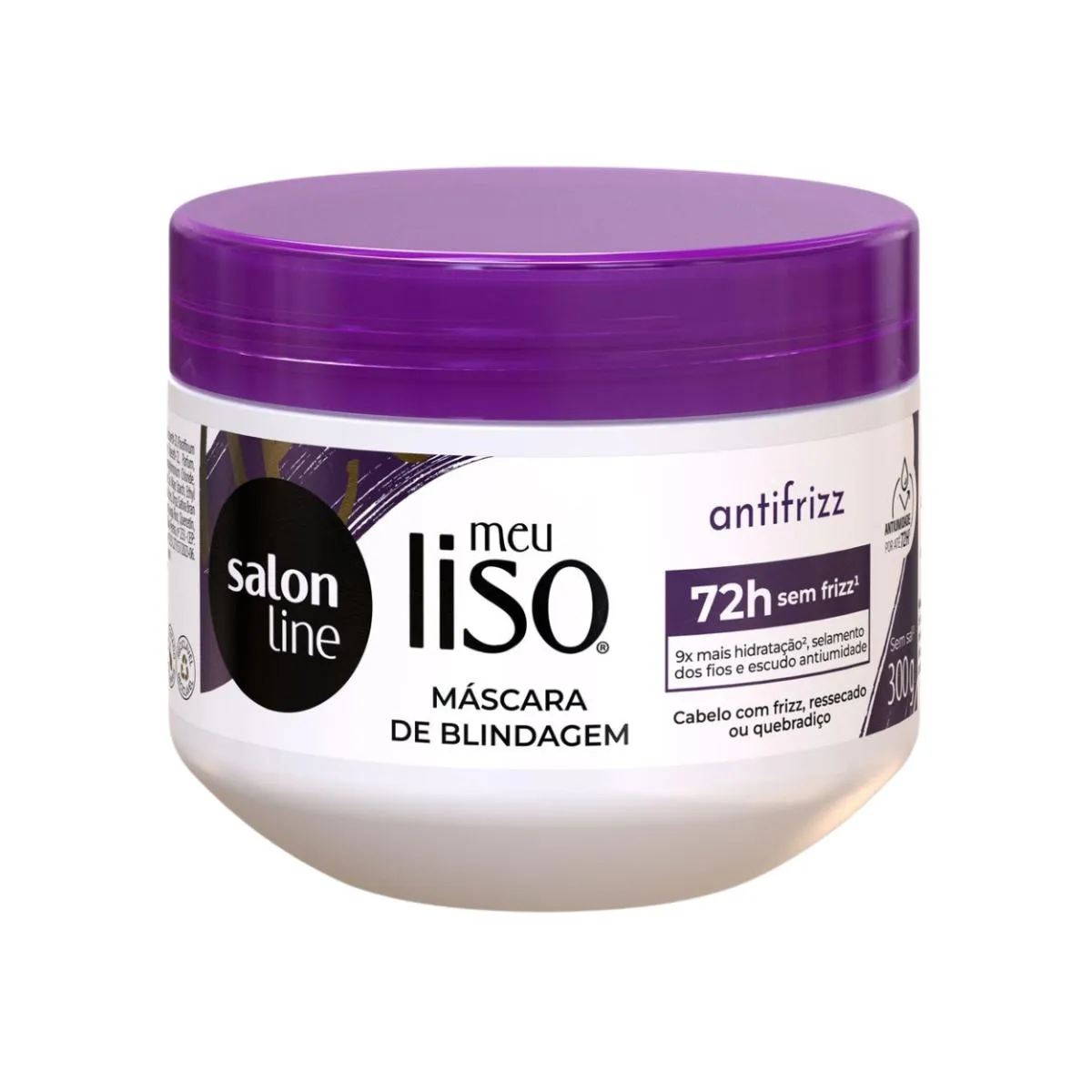 MáSCARA DE BLINDAGEM ANTIFRIZZ MEU LISO SALON LINE 300G