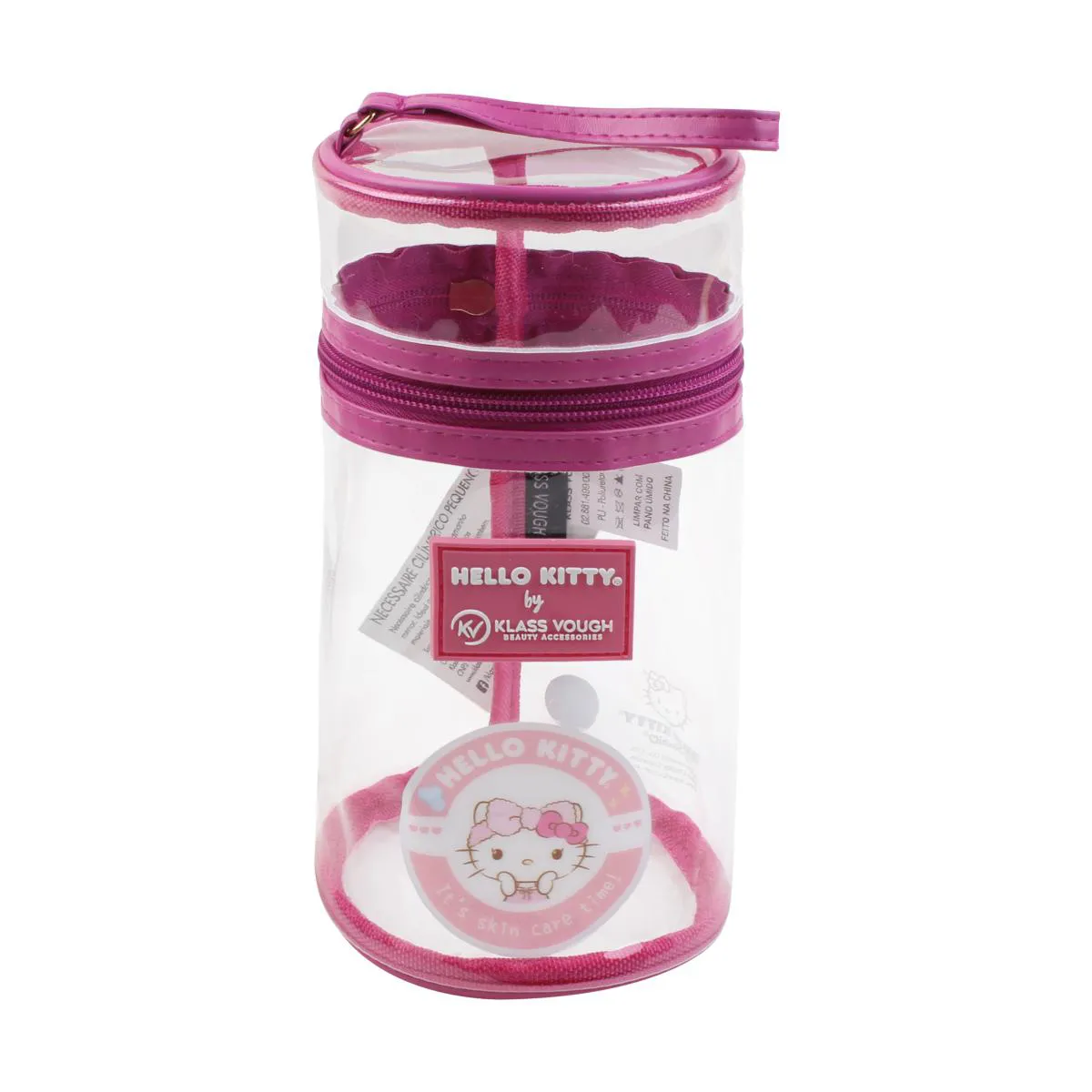 NECESSAIRE CILíNDRICA PEQUENA PERSONAGEM HELLO KITTY COMPACTA E CHARMOSA | KCHK-06SR