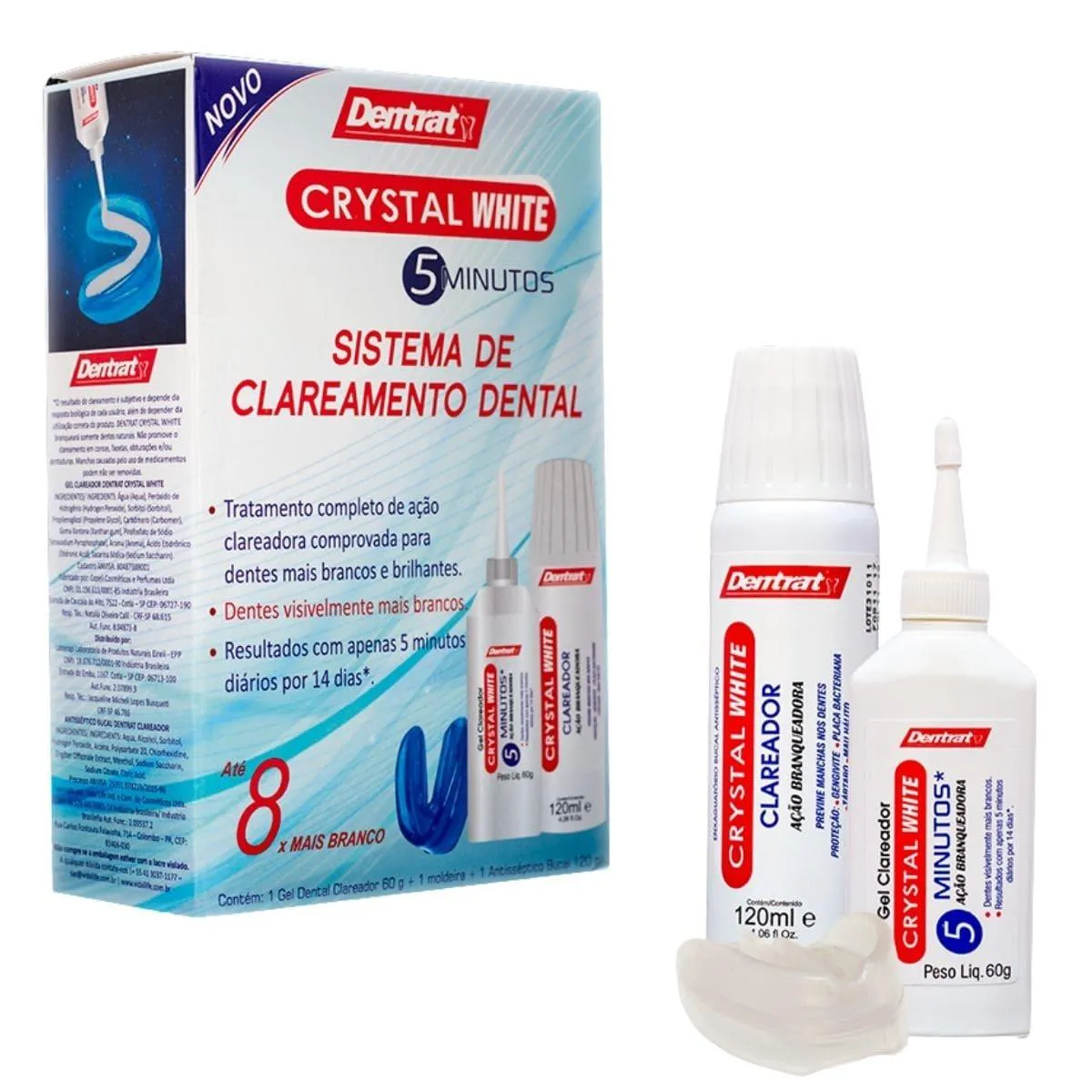 Kit de Clareamento Dental Dentrat Crystal White Clareador