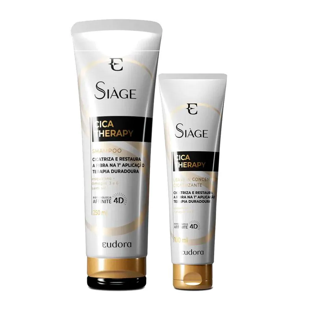 KIT SHAMPOO E LEAVE IN CICA THERAPY DANOS NO CABELO SIàGE