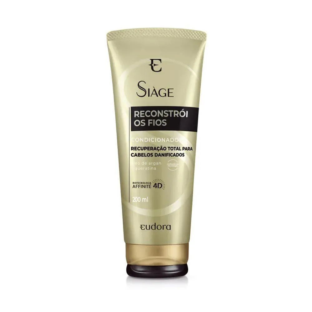 Condicionador Eudora Siage Reconstrói os Fios Argan Queratina 200ml