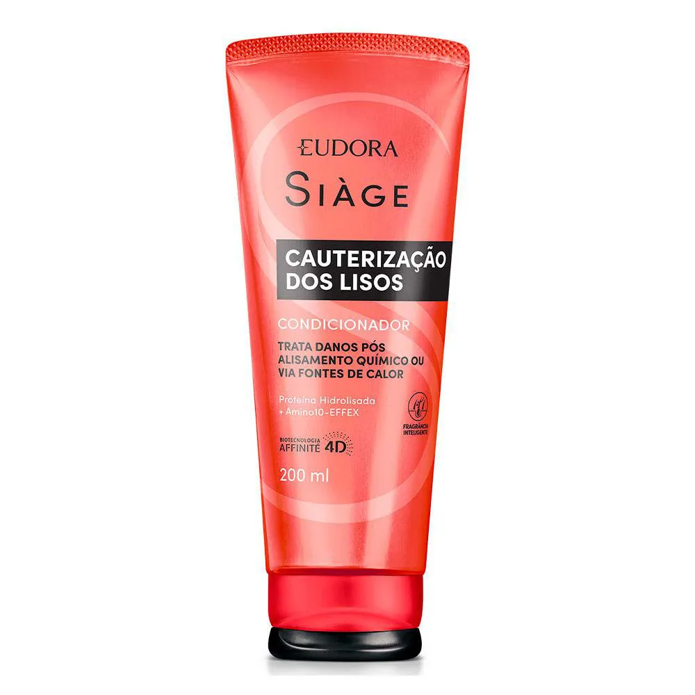 Condicionador Eudora Siàge Cauterização dos Lisos Proteção Térmica 200ml