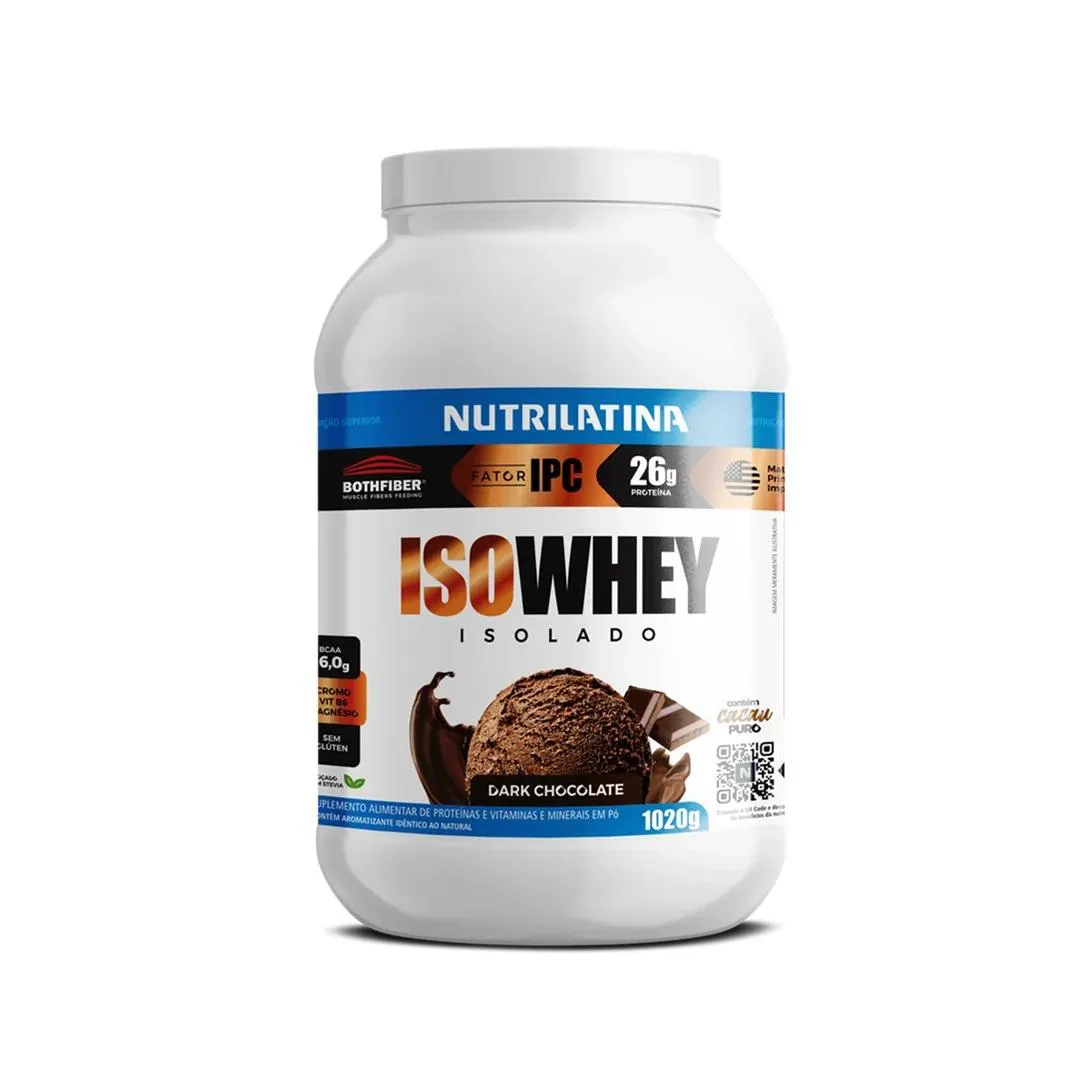 ISO WHEY PROTEIN IPC (1020G) SABOR DARK CHOCOLATE - NUTRILATINA
