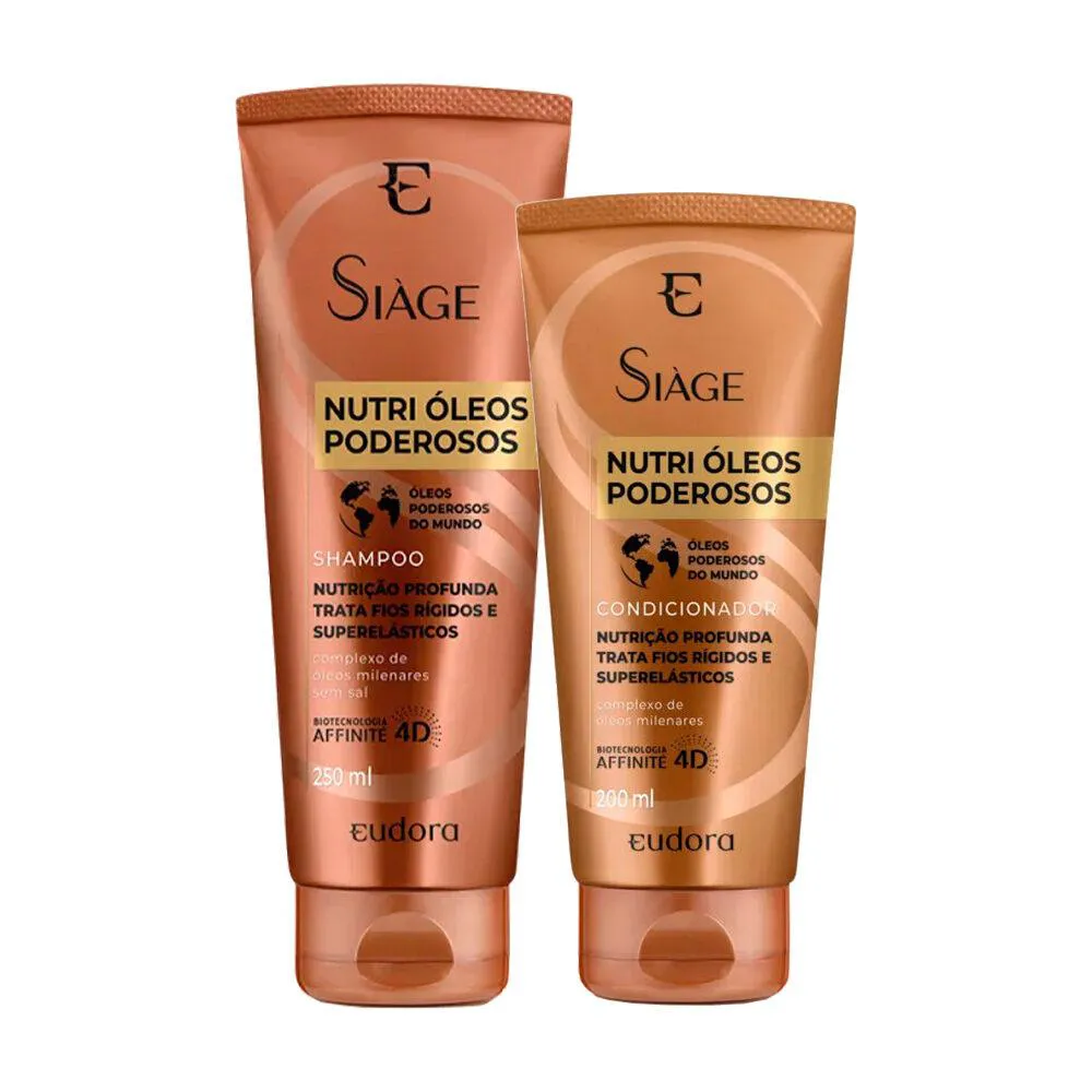 KIT SHAMPOO E CONDICIONADOR NUTRI ÓLEOS PODEROSOS SIàGE