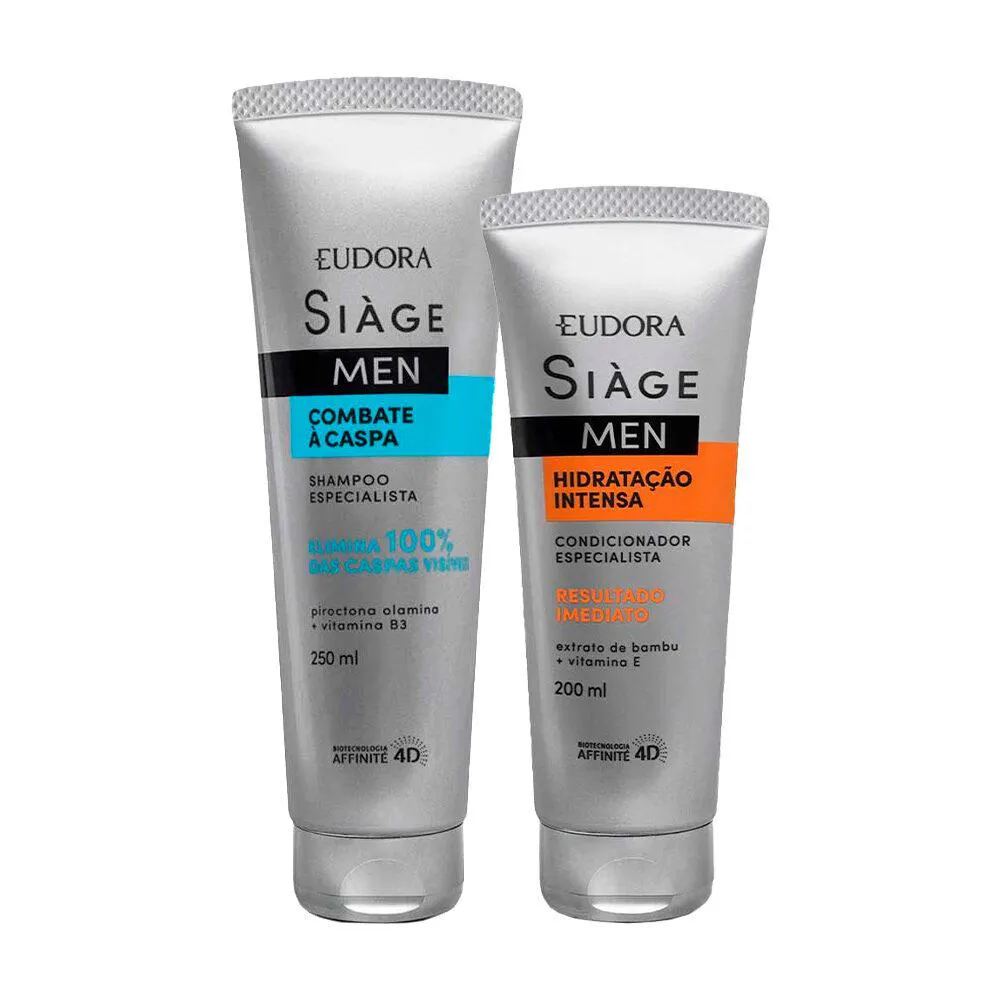 KIT SHAMPOO ANTICASPA E CONDICIONADOR MASCULINO SIàGE MEN