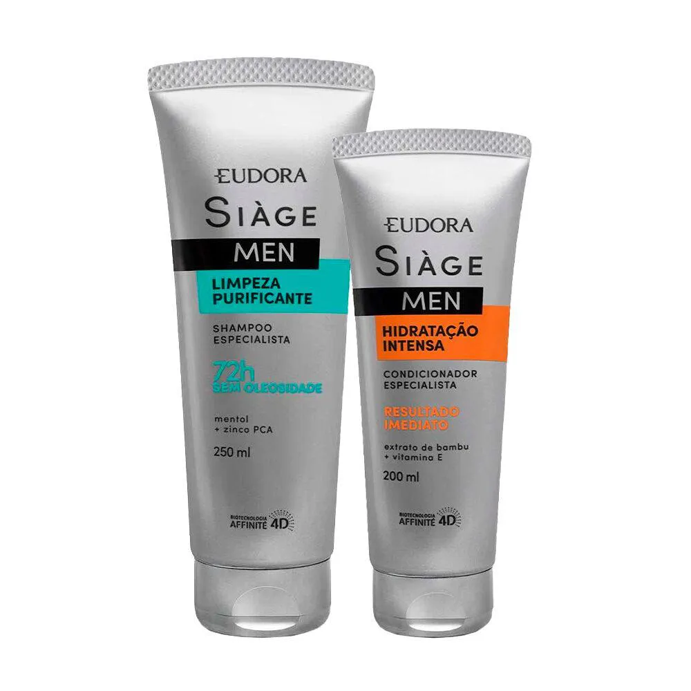 KIT SHAMPOO MASCULINO E CONDICIONADOR HIDRATAçãO SIàGE MEN