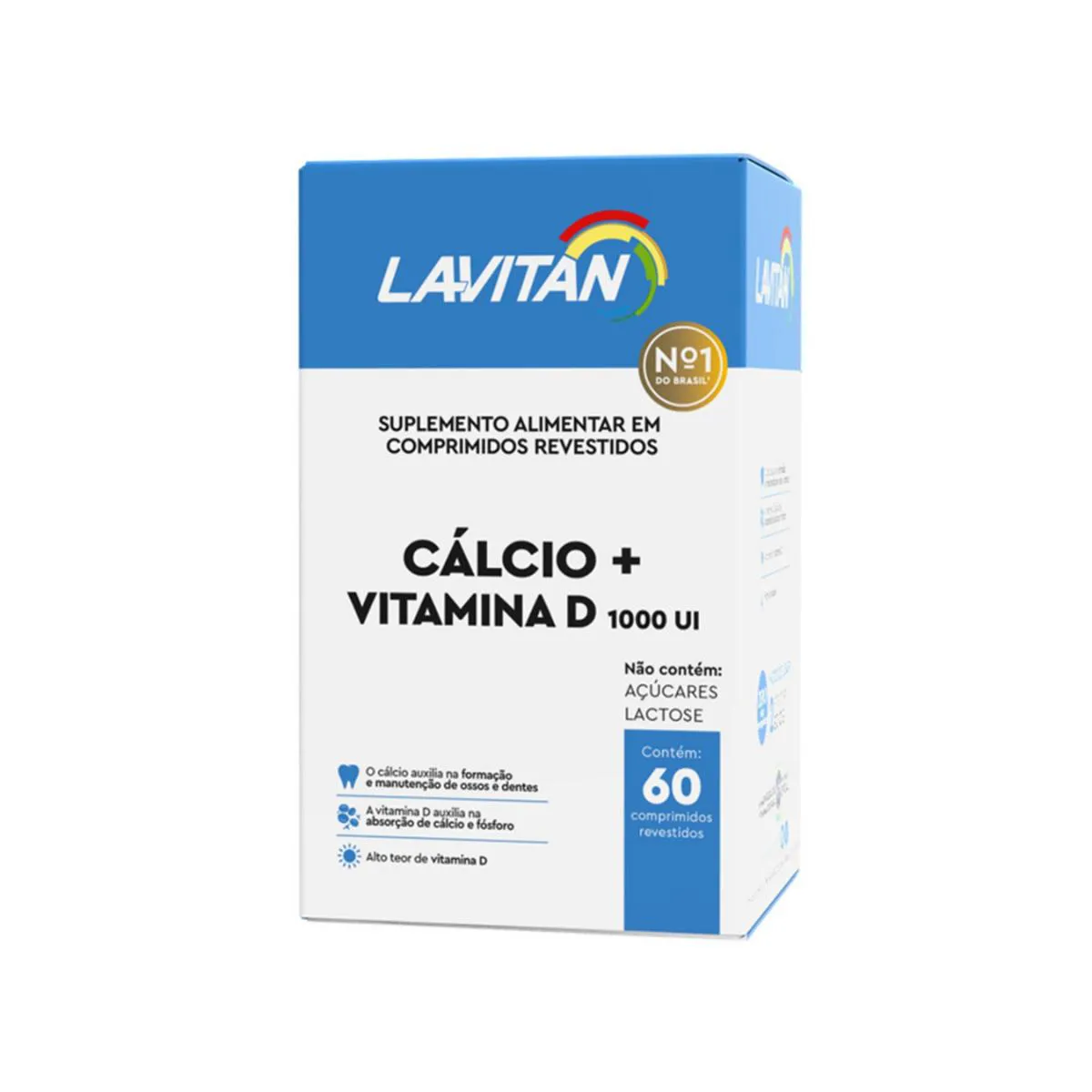 LAVITAN CáLCIO + D 1000UI | COM 60 COMPRIMIDOS