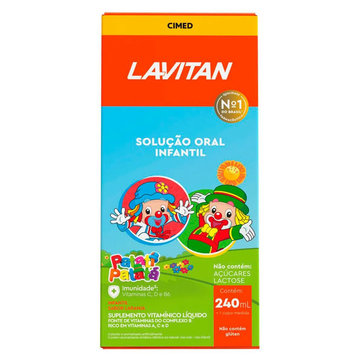 MULTIVITAMíNICO INFANTIL LAVITAN SOLUçãO ORAL COM 240ML SABOR LARANJA