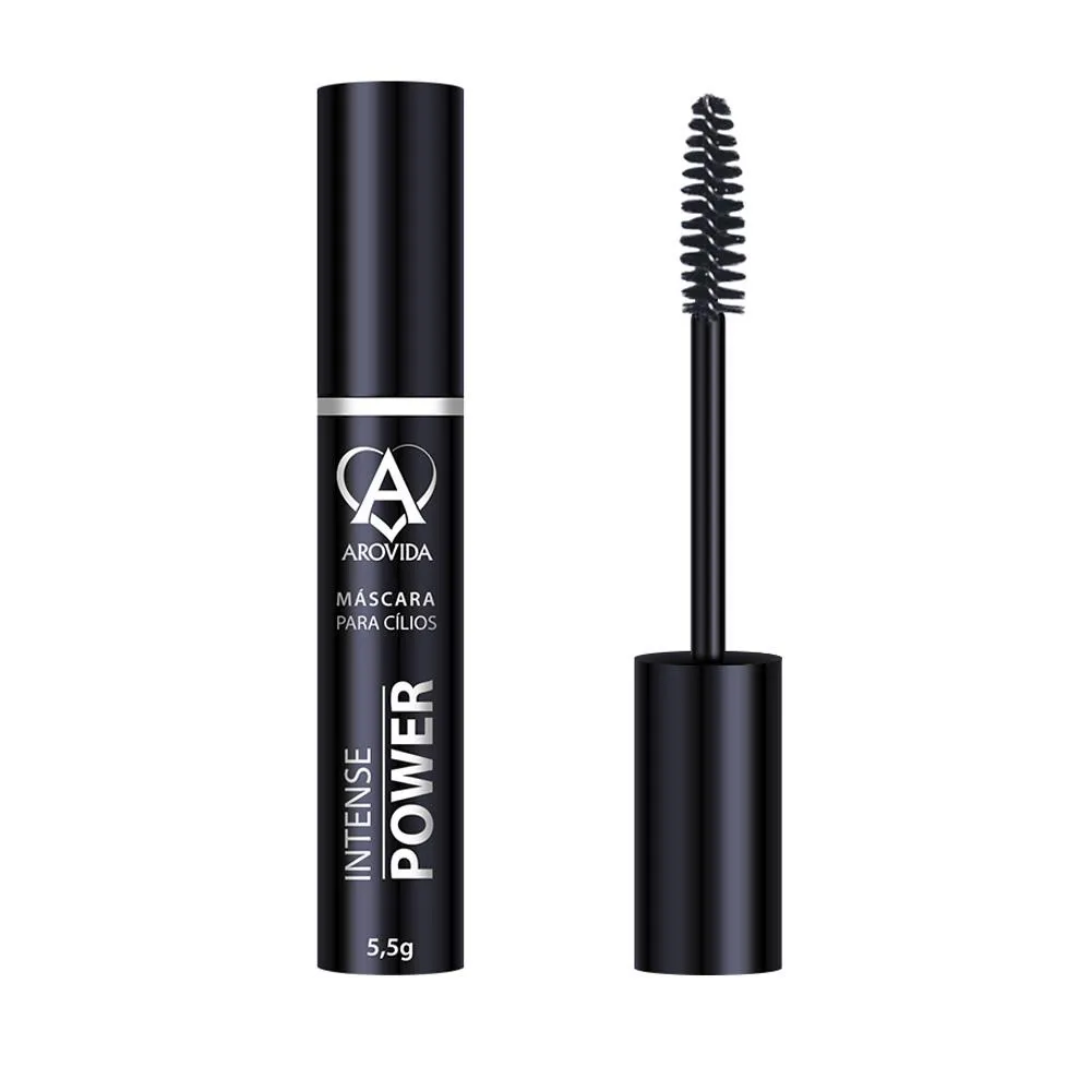 MáSCARA DE CíLIOS PRETA INTENSE POWER VOLUME RUSSO AROVIDA