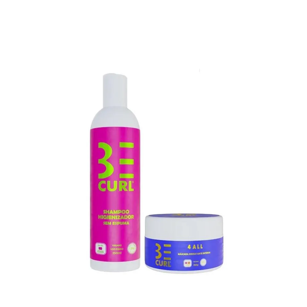 KIT BE CURL SHAMPOO NO POO 350ML + MáSCARA 250G