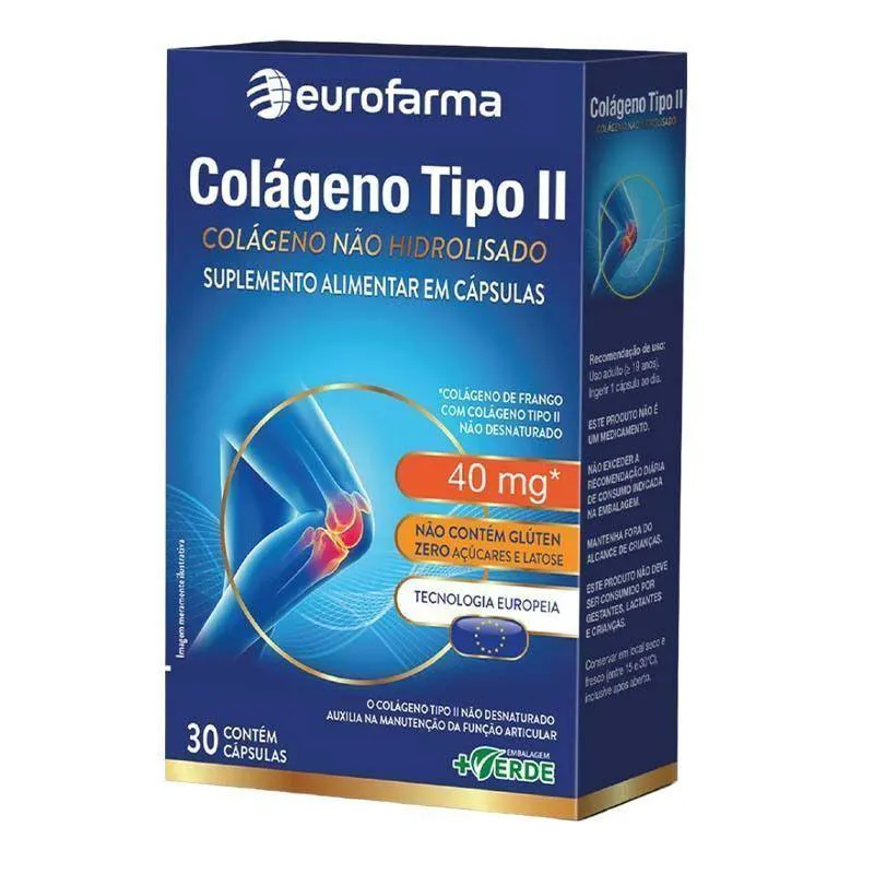 COLáGENO TIPO II EUROFARMA 30 CáPSULAS