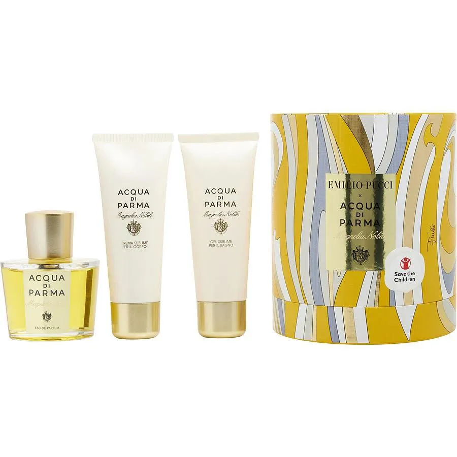 ACQUA DI PARMA MAGNOLIA NOBILE EAU DE PARFUM 100ML + GEL DE BANHO 75ML + CREME DE CORPO 75G.