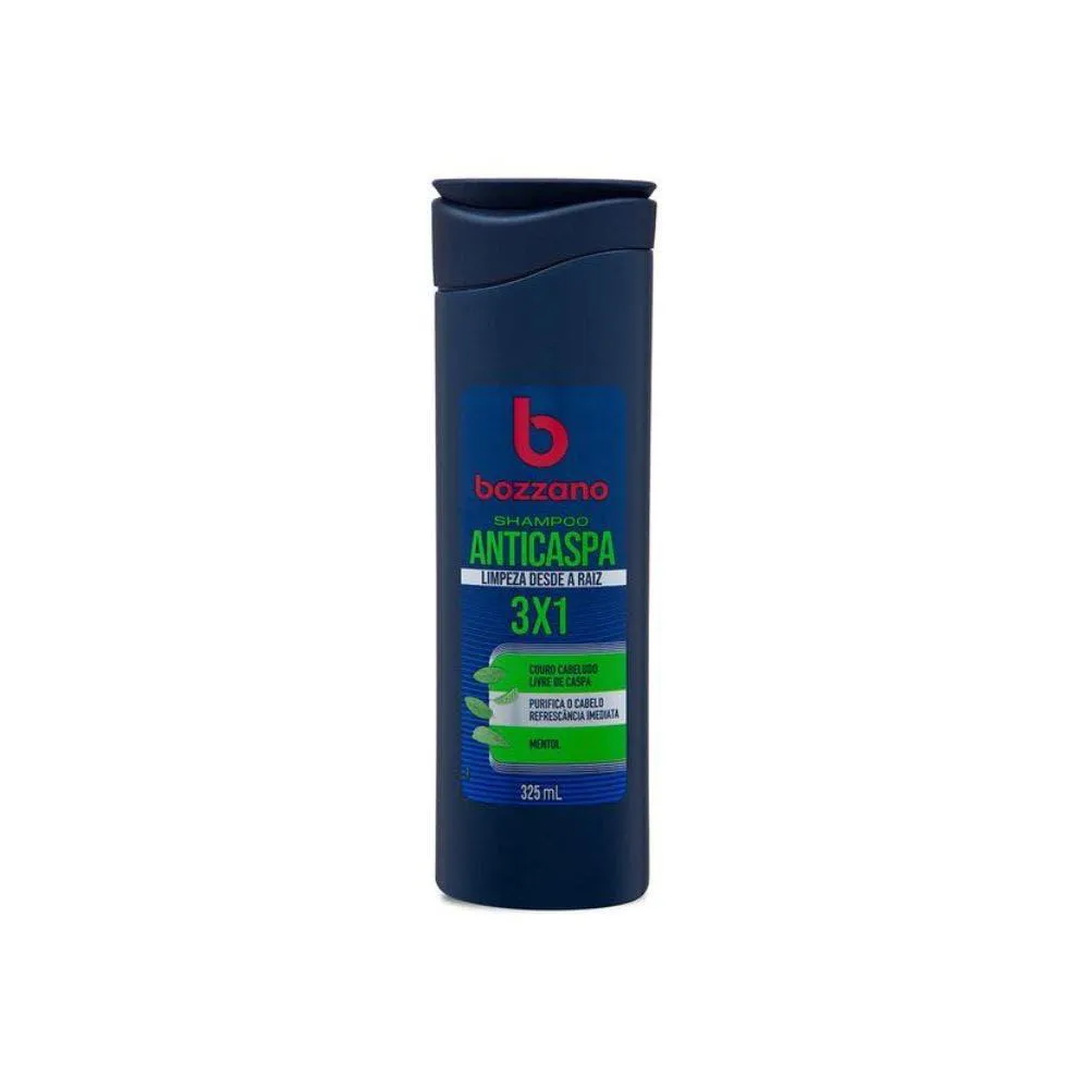 SHAMPOO ANTICASPA 3X1 BOZZANO MENTOL 325ML