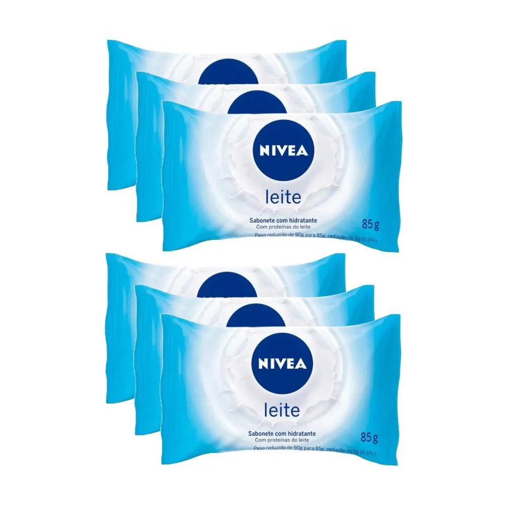 KIT SABONETE NIVEA PROTEíNAS DO LEITE 85G C/6UN