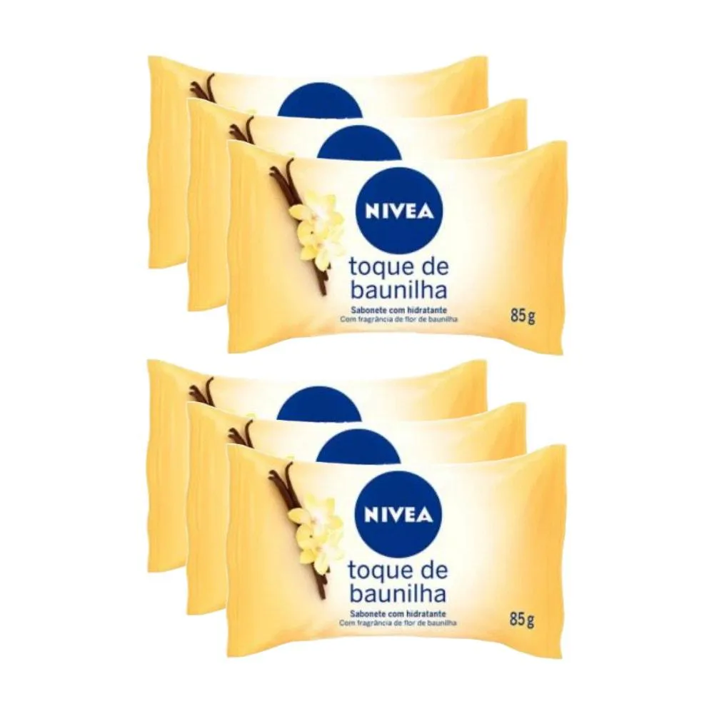 KIT SABONETE NIVEA BAUNILHA 85G C/6UN