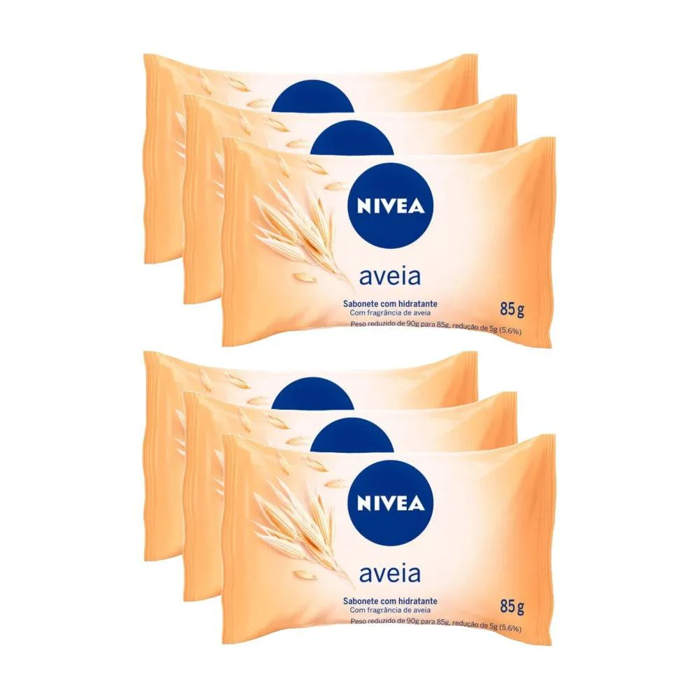 KIT SABONETE NIVEA AVEIA 85G C/6UN