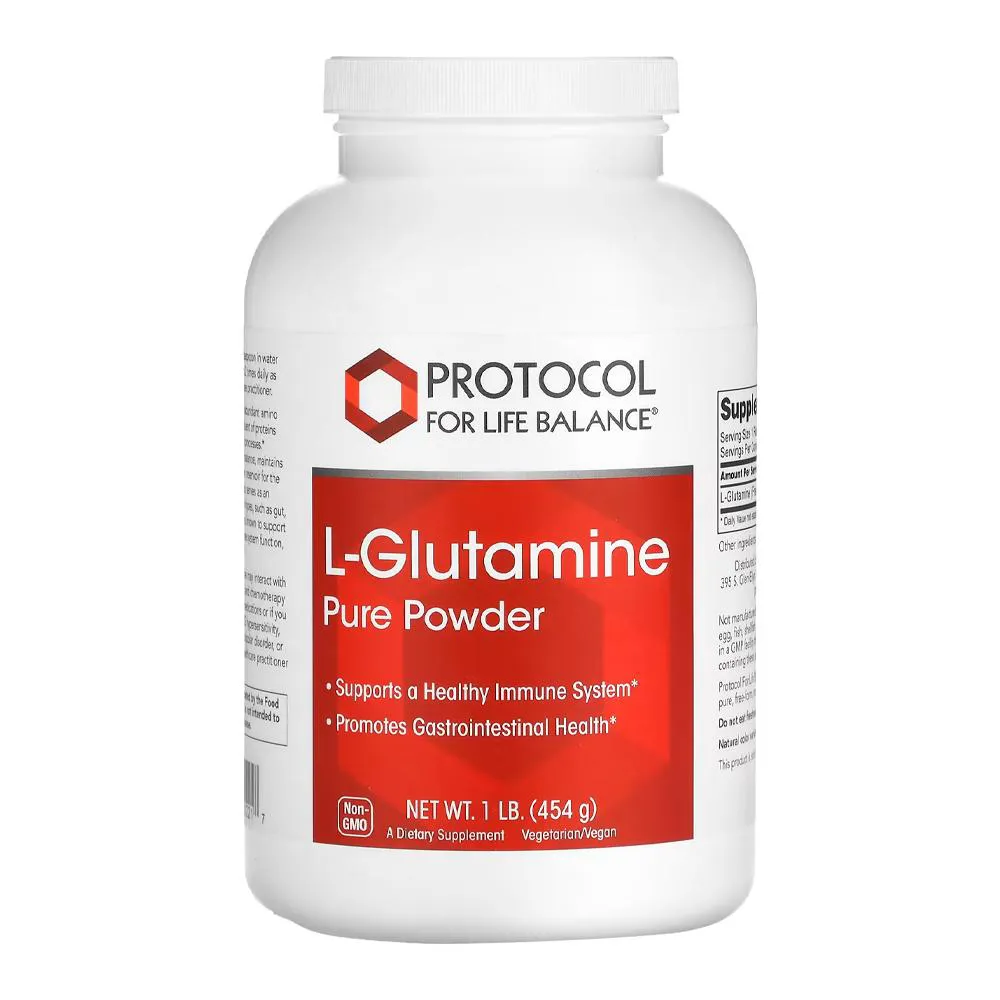 L-GLUTAMINA EM Pó PROTOCOL 454 G PURO IMPORTADO