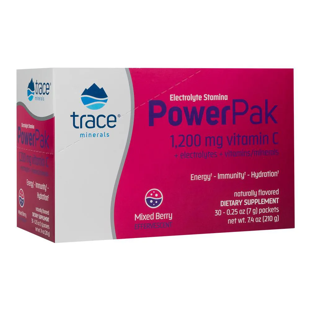TRACE MINERALS POWERPAK ELETRóLITO PACOTE 30UN IMPORTADO