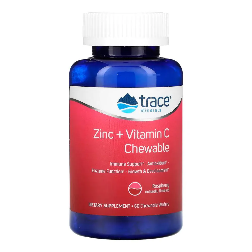 TRACE MINERALS ZINCO + VITAMINA C 60 CHEWABLE IMPORTADO