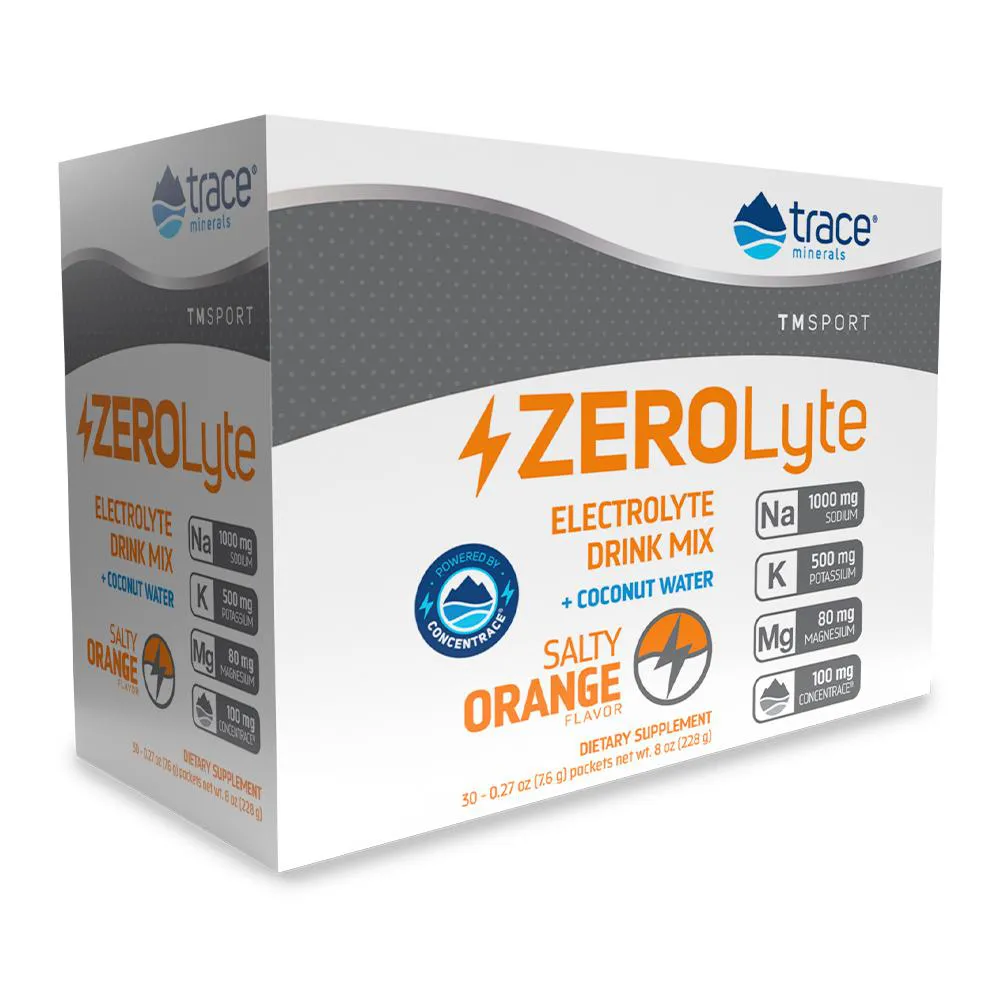 TRACE MINERALS ELETRóLITO ZEROLYTE POWERPAK COM 30SACHêS