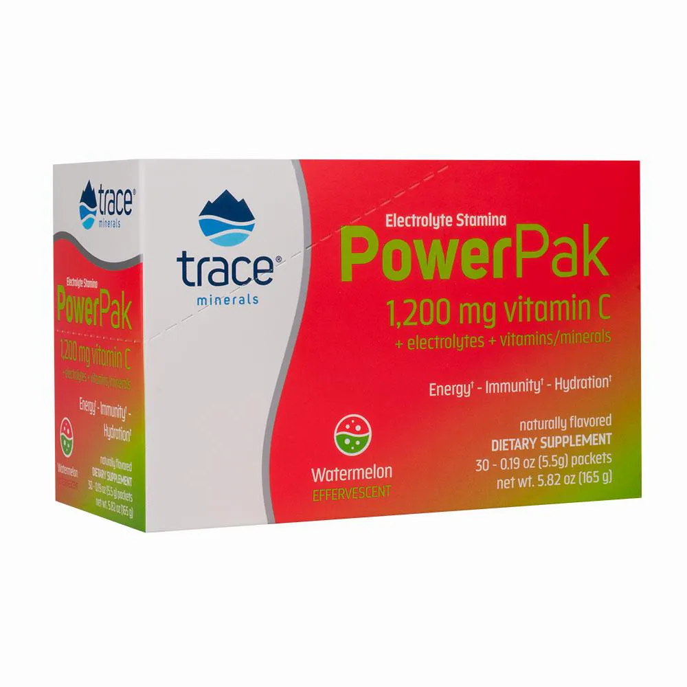 TRACE MINERALS ELETRóLITO POWERPAK 30 PSC SABOR MELANCIA