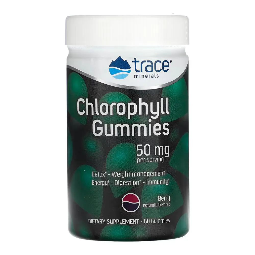 TRACE MINERALS CLOROFILA 60 GOMAS SABOR BAGA IMPORTADO