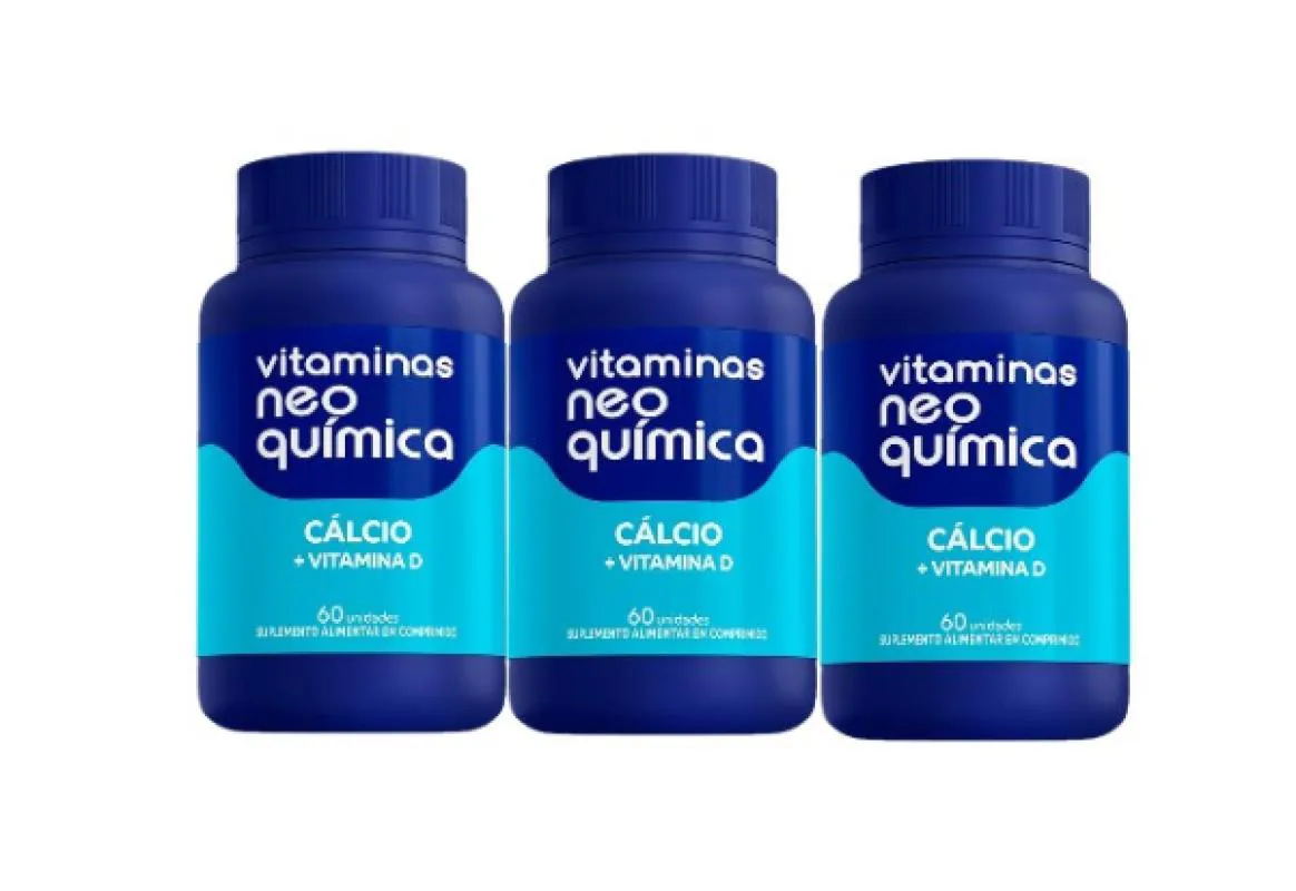KIT 3 SUPLEMENTO CáLCIO  60CPR – NEO QUíMICA
