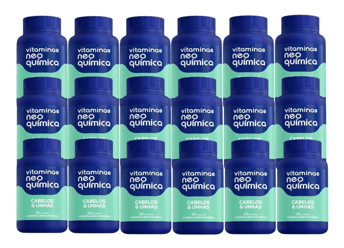 KIT 18X VITAMINAS CABELOS E UNHAS 60 CáPSULAS - NEO QUIMICA