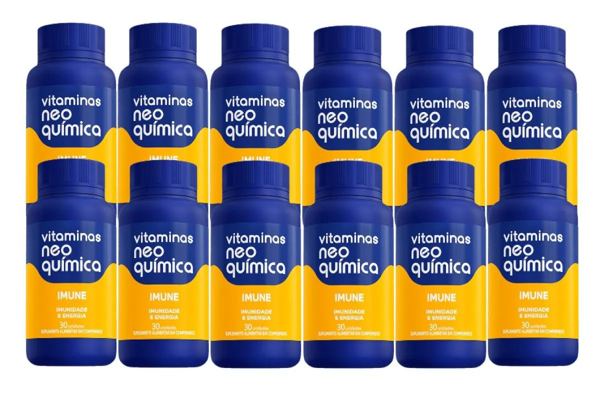 KIT 12X VITAMINA + IMUNIDADE 30 COMPRIMIDOS - NEO QUIMICA
